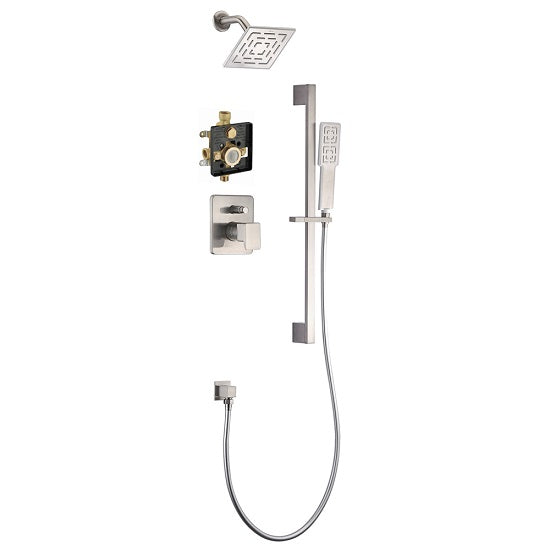 Dawn Acadia Shower Set, Brushed Nickel